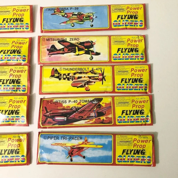 Lot of 10  Power Prop Flying Gliders WWII Aircraft Airplanes - Picture 4 of 13